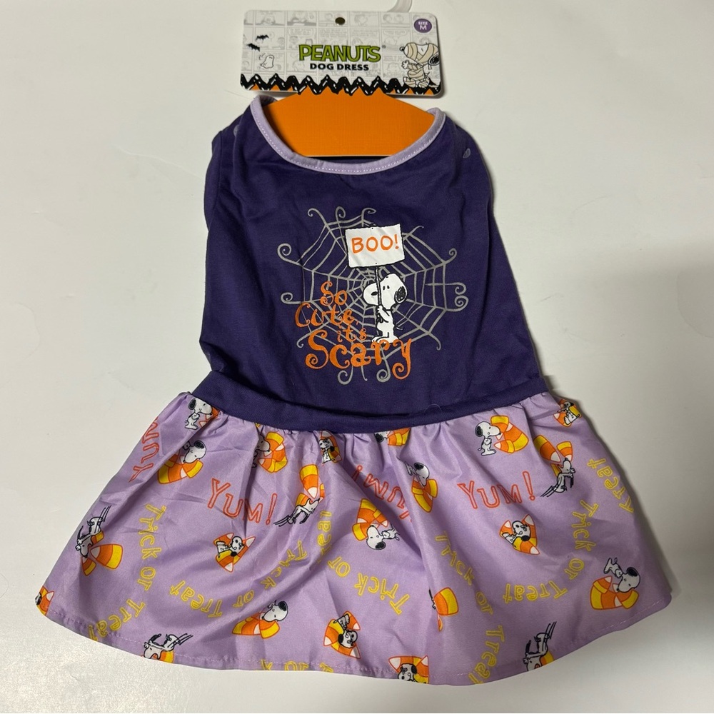 Peanuts Purple Dog Dress with Snoopy Halloween Design